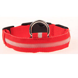 Safety LED Luminous Nylon Collar for Pets - wnkrs