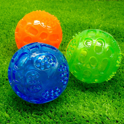 Squeaky Chew Tooth Cleaning Dog's Ball - wnkrs