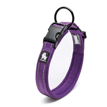 Adjustable Nylon Dog Collars with Reflective Stripes - wnkrs