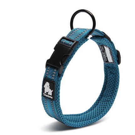 Adjustable Nylon Dog Collars with Reflective Stripes - wnkrs