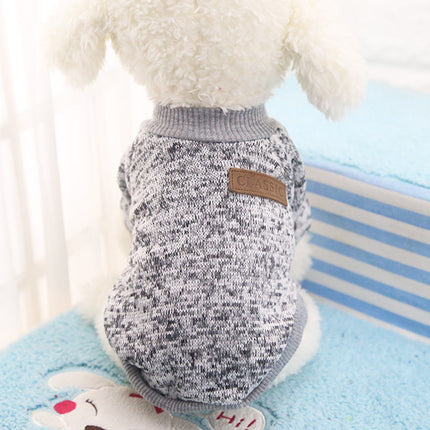 Warm Cotton Melange Color Dog’s Sweater - wnkrs