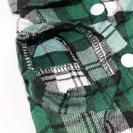 Stylish Casual Plaided Dog's Shirt - wnkrs