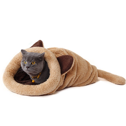 Cute Warm Animal Shaped Plush Cat Sleeping Bag - wnkrs
