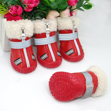 Reflective Warm Dog Shoes 4 pcs Set - wnkrs