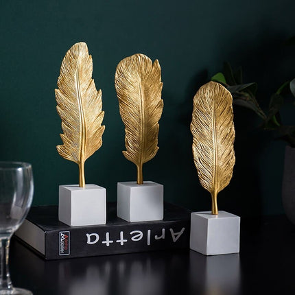 Iron Palm Leaf Ornament in Gold - wnkrs