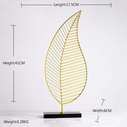 Iron Palm Leaf Ornament in Gold - wnkrs