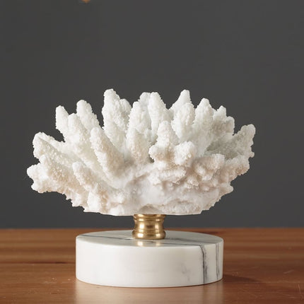 Nordic Styled Creative Coral Ornament in White - wnkrs