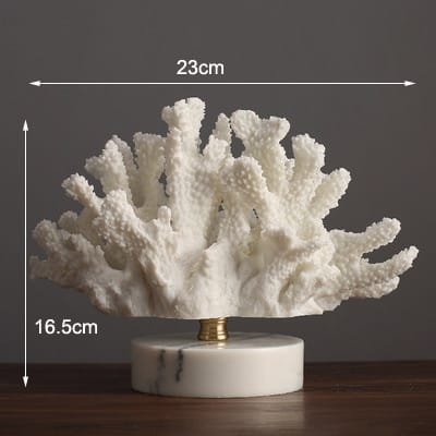 Nordic Styled Creative Coral Ornament in White - wnkrs