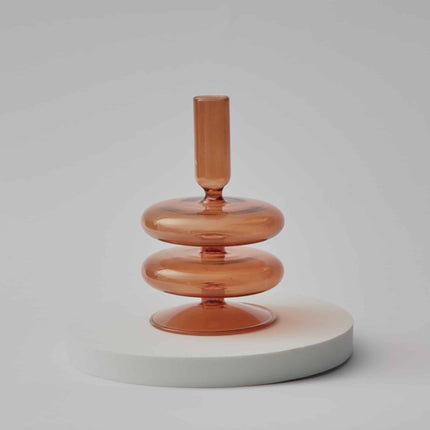 Pillar Shaped Glass Candle Holder - wnkrs