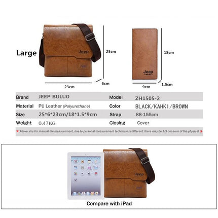 Men's Leather Messenger Bag with Phone Case - Wnkrs