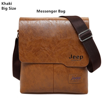 Men's Leather Messenger Bag with Phone Case - Wnkrs
