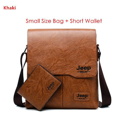 Men's Leather Messenger Bag with Phone Case - Wnkrs