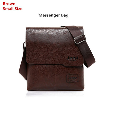 Men's Leather Messenger Bag with Phone Case - Wnkrs