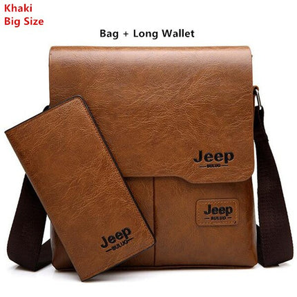 Men's Leather Messenger Bag with Phone Case - Wnkrs