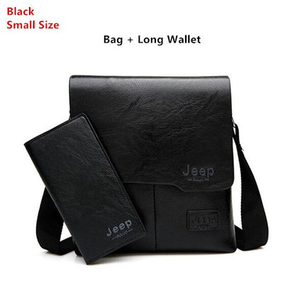 Men's Leather Messenger Bag with Phone Case - Wnkrs
