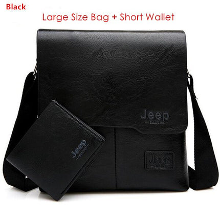 Men's Leather Messenger Bag with Phone Case - Wnkrs