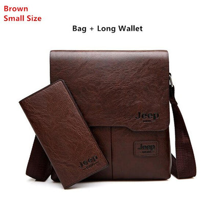 Men's Leather Messenger Bag with Phone Case - Wnkrs