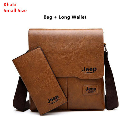 Men's Leather Messenger Bag with Phone Case - Wnkrs