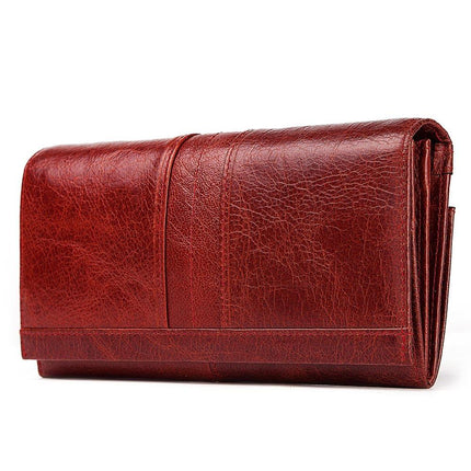 Women's Genuine Leather Long Purse - Wnkrs
