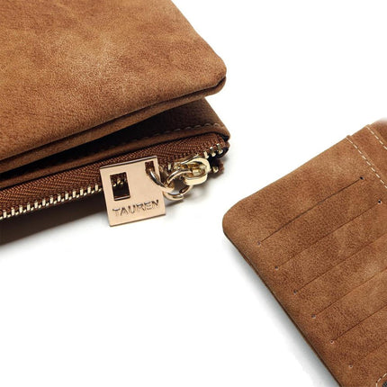 Women's Nubuck Leather Long Wallet - Wnkrs