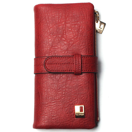 Women's Nubuck Leather Long Wallet - Wnkrs