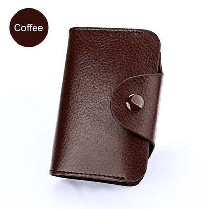 Business Colorful Genuine Leather Women's Card Holder - Wnkrs