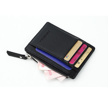 Leather Women's Credit Card and ID Holders with Zipper Closure - Wnkrs