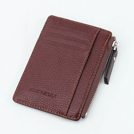 Leather Women's Credit Card and ID Holders with Zipper Closure - Wnkrs