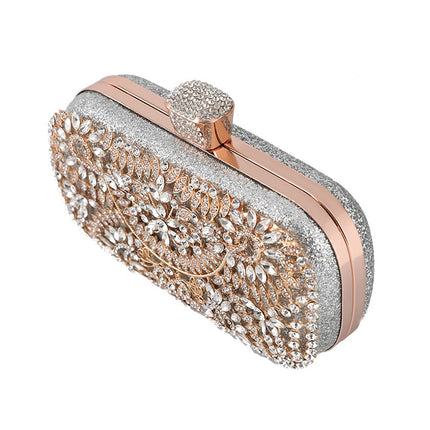 Women's Floral Patterned Crystal Evening Clutch - Wnkrs