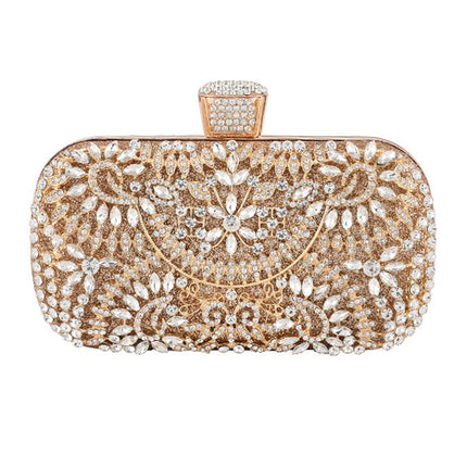 Women's Floral Patterned Crystal Evening Clutch - Wnkrs