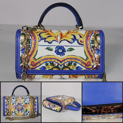 Colorful Printed Chain Mini Handbag - Wnkrs