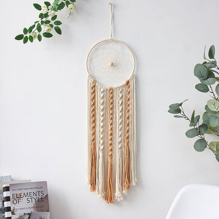 Macramé Cotton Woven Dream Catcher Wall Decoration - wnkrs