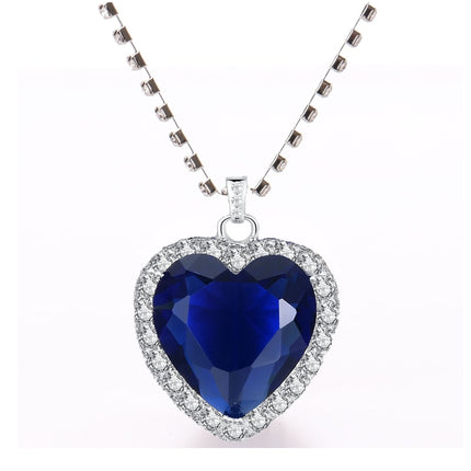 Women's Heart of Ocean Style Pendant Necklace - Wnkrs