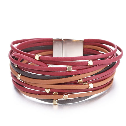 Boho Genuine Leather Bracelet for Women - Wnkrs