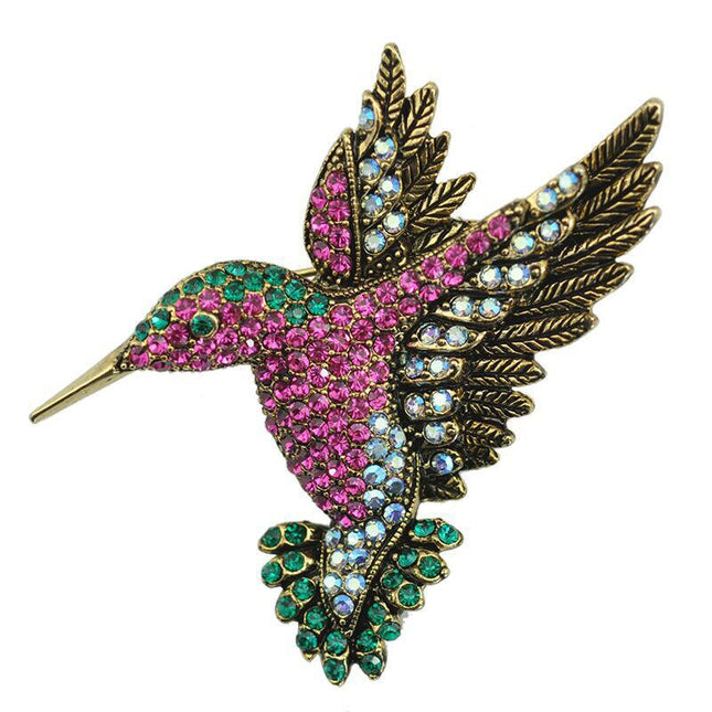 Women's Lovely Hummingbird Brooch - Wnkrs
