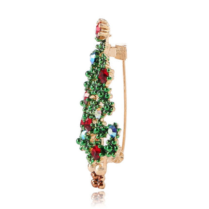 Women's Colorful Christmas Tree Shaped Brooch - wnkrs