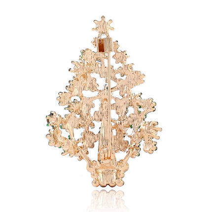 Women's Colorful Christmas Tree Shaped Brooch - wnkrs