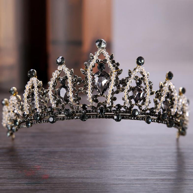 Vintage Style Rhinestone Decorated Crown for Women - Wnkrs