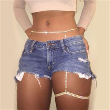 Women's Rhinestone Leg Chain - Wnkrs