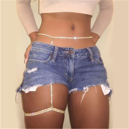 Women's Rhinestone Leg Chain - Wnkrs