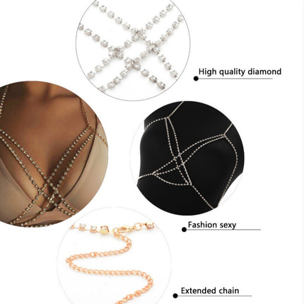 Shining Rhinestone Chest Chain - Wnkrs