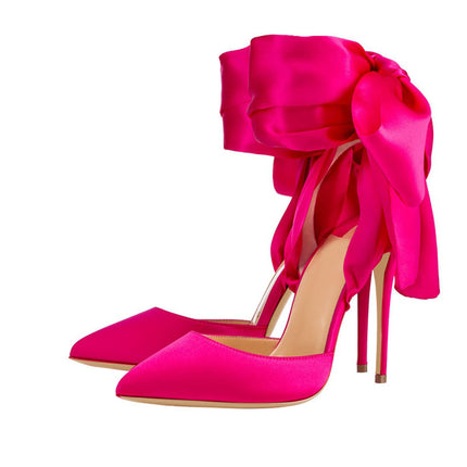 Elegant Silk High Heeled Shoes - Wnkrs