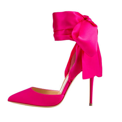 Elegant Silk High Heeled Shoes - Wnkrs