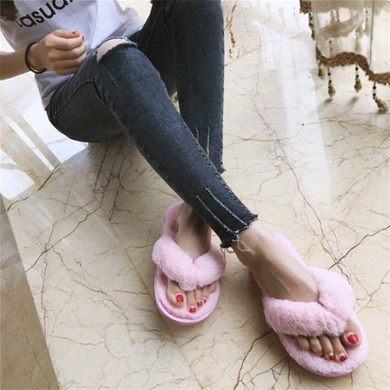 Women's Fur Strap Slippers - Wnkrs