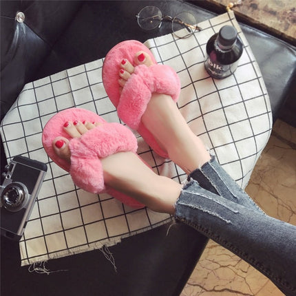 Women's Fur Strap Slippers - Wnkrs