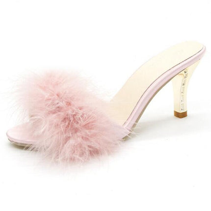 Women's Fluffy Summer High Heels - Wnkrs