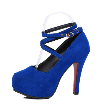 Cross-Tied Ankle Strap Pumps - Wnkrs