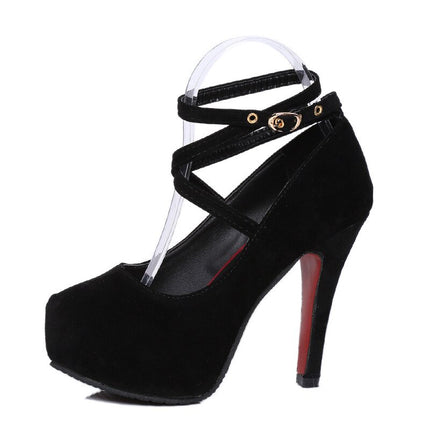 Cross-Tied Ankle Strap Pumps - Wnkrs