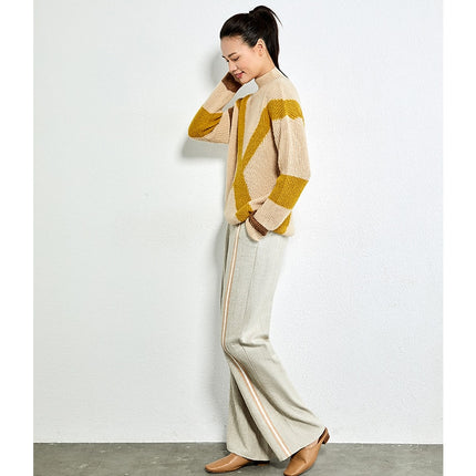 Women's Geometric Design Loose Jumper - Wnkrs