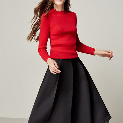 Solid Round Neck Jumper for Women - Wnkrs